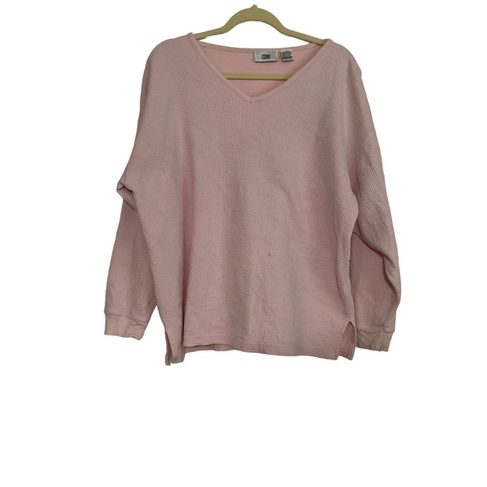 BP.‎ Nordstrom Woman’s Pink V-Neck Long Sleeve Pullover Top Size Small
